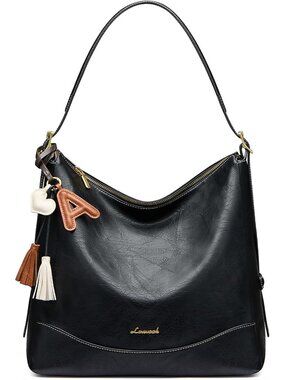 Hobo Bags for Women with Initial Charm, Soft Women's Crossbody Handbags Slouchy